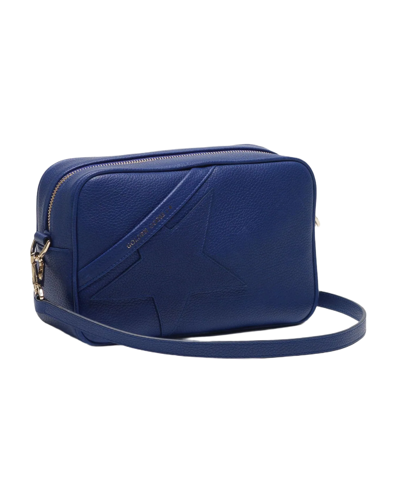 Women | Blue Star Bag with Shoulder Strap Made Of Pebbled Leather - Image 5