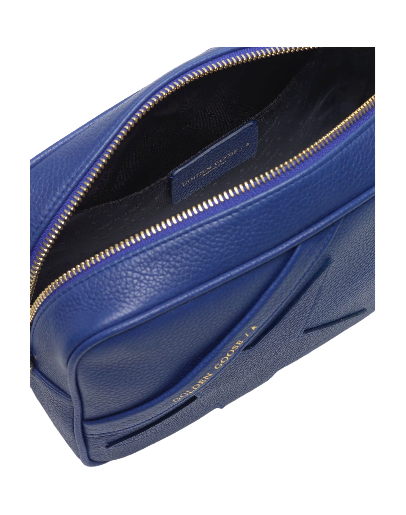 Women | Blue Star Bag with Shoulder Strap Made Of Pebbled Leather - Image 8