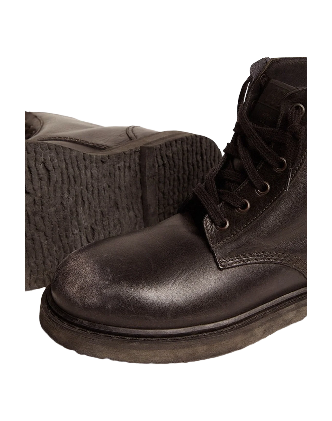 Women | Boots Black Leather | Black - Image 3