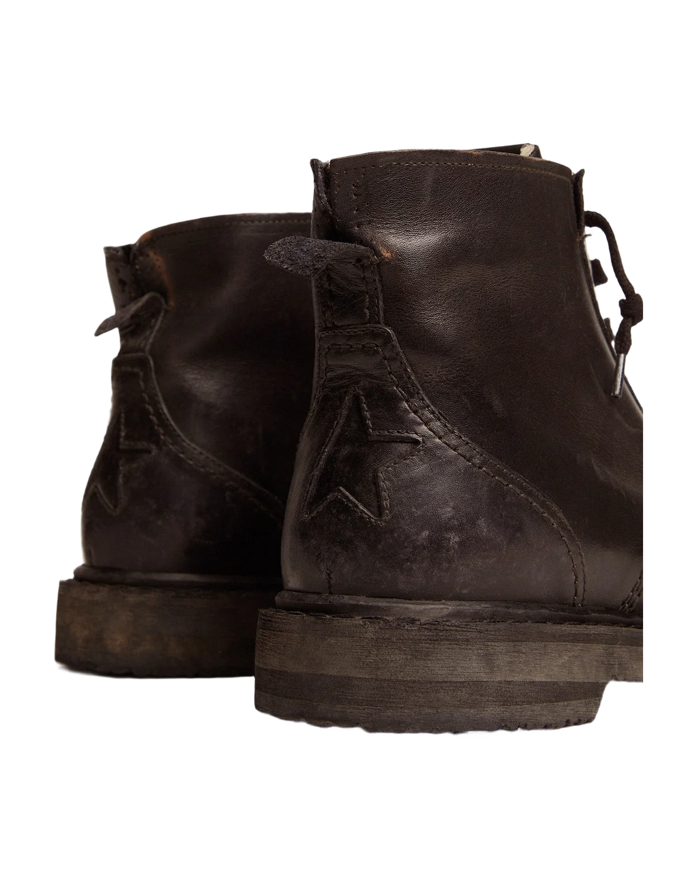 Women | Boots Black Leather | Black - Image 4