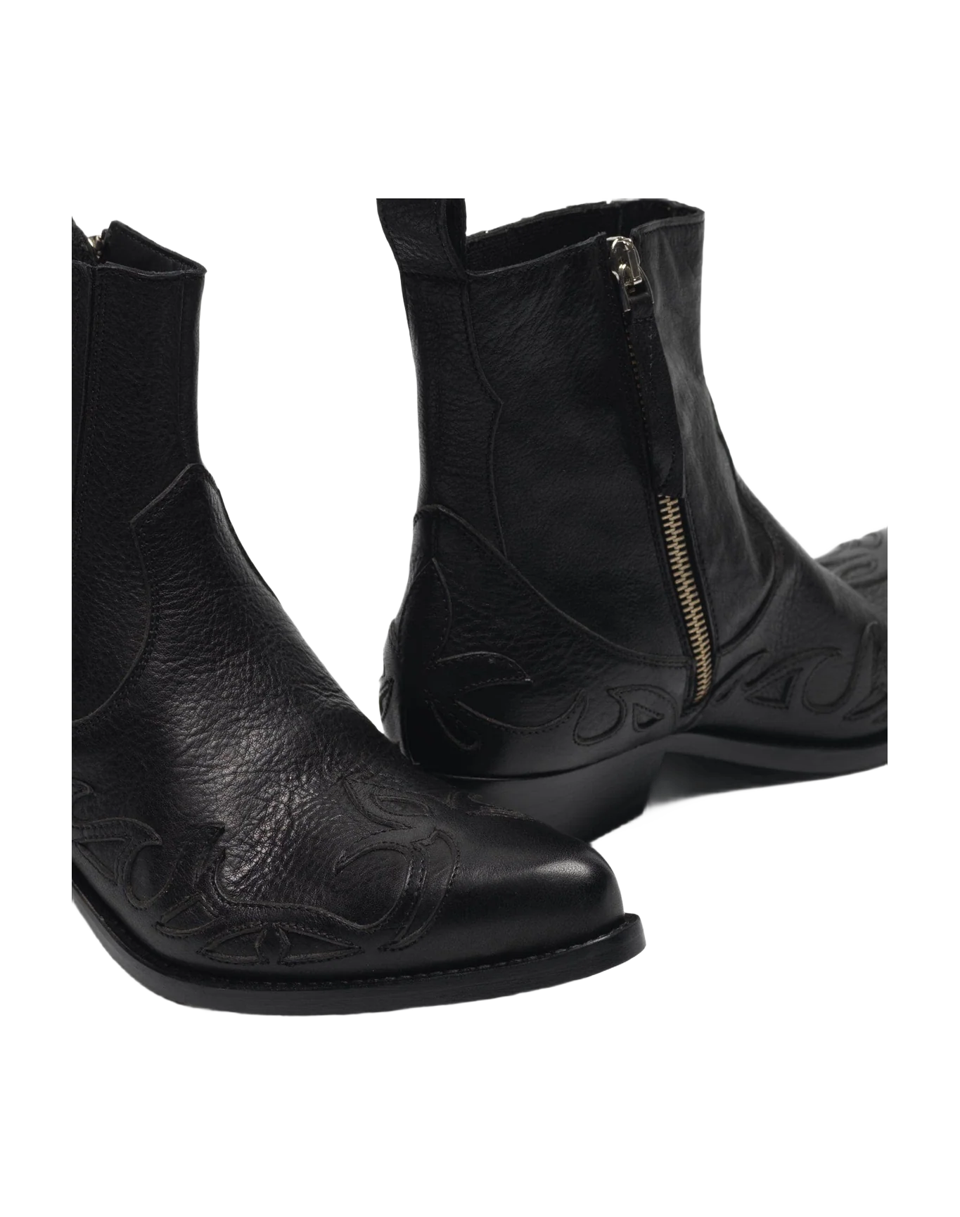 Women | Boots Santiago Black Leather - Image 3
