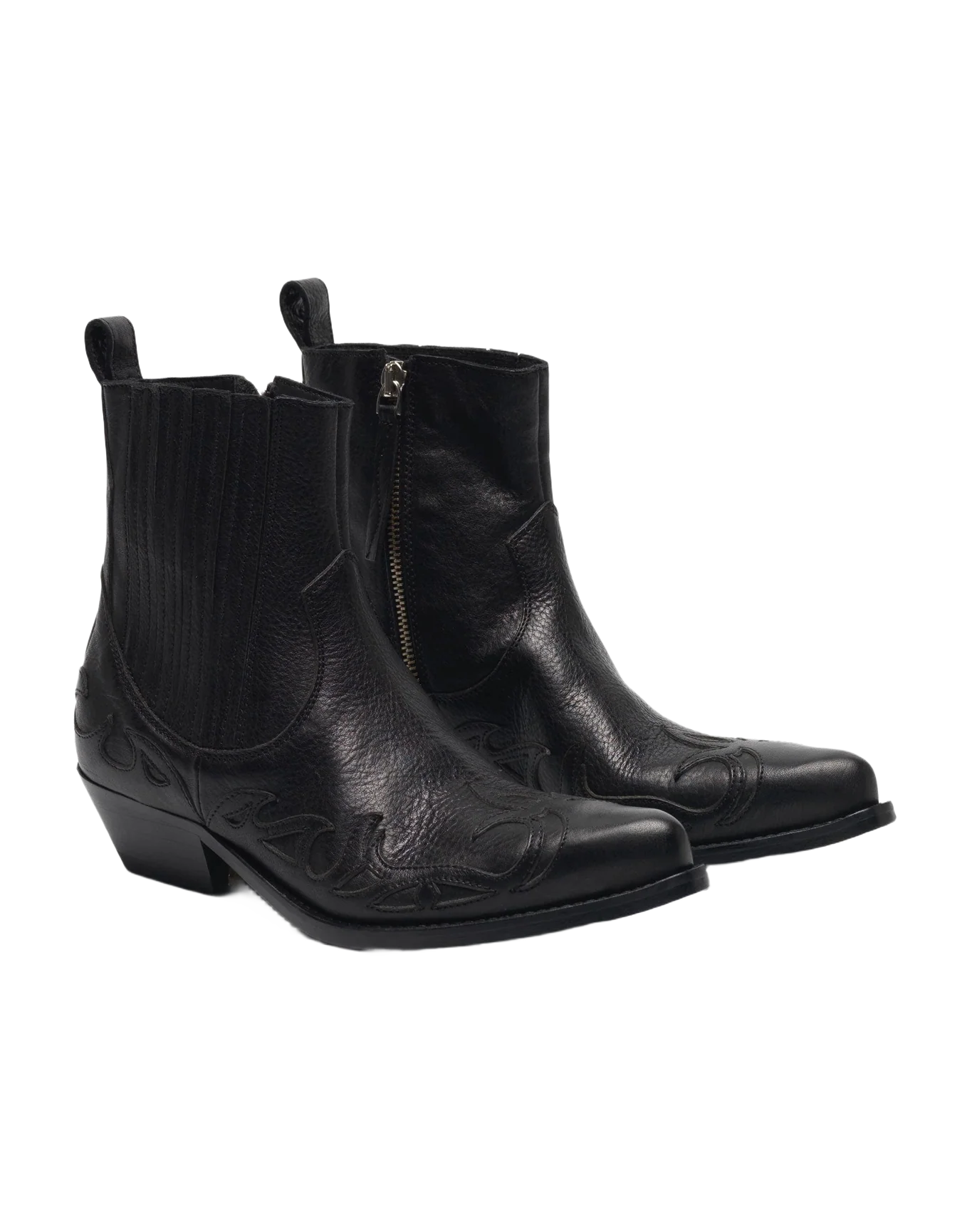Women | Boots Santiago Black Leather - Image 4