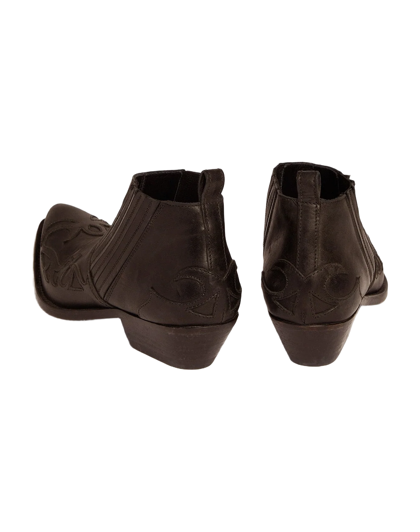 Women | Boots Young Black Leather | Black - Image 6