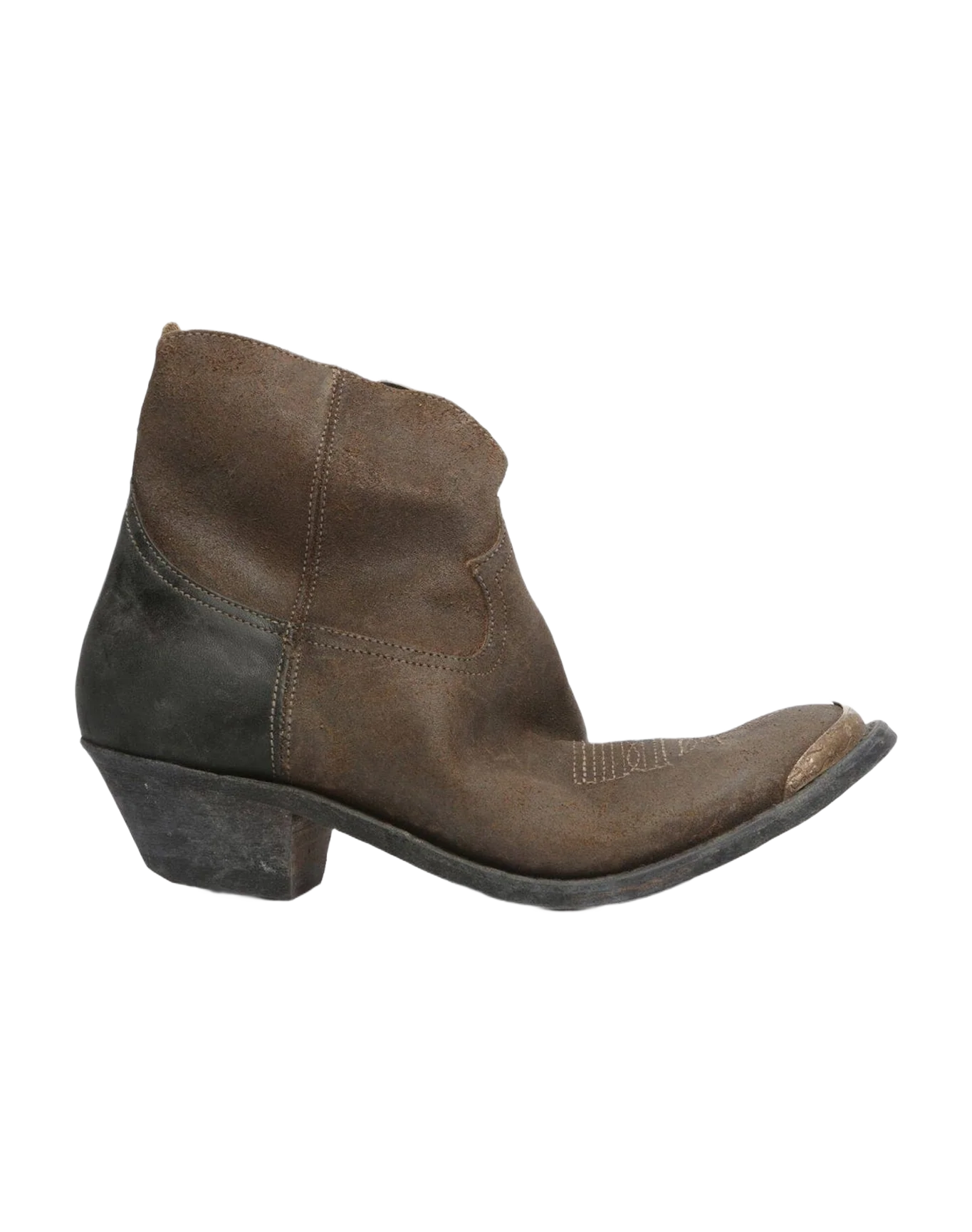 Women | Boots Young Brown Suede with Cowboy-Style Decoration