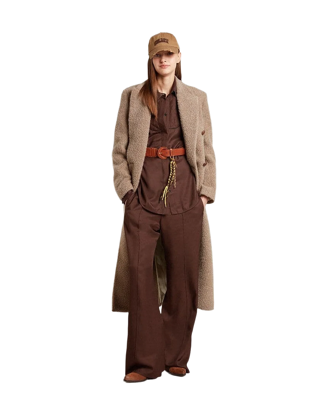Women | Brown Shirt with Quilted Details | Coffee Bean - Image 7