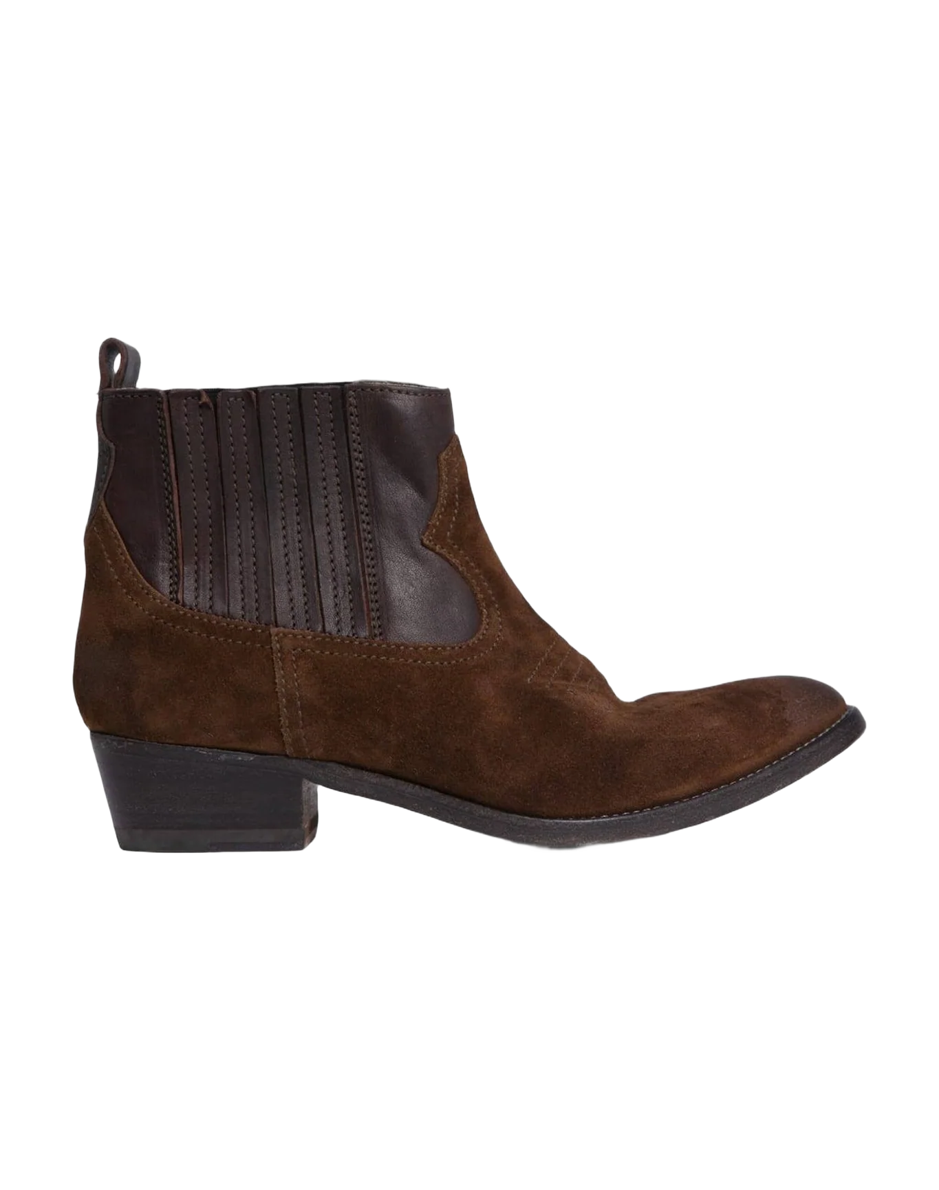 Women | Brown Suede & Leather Ankle Boots