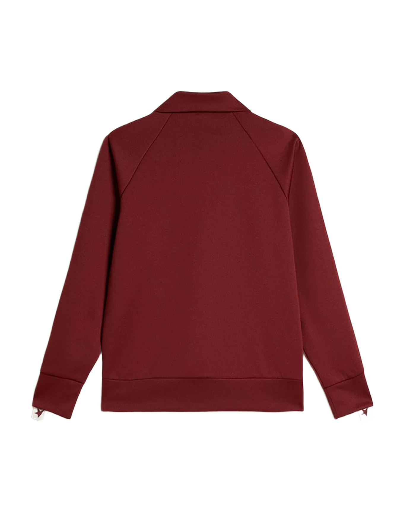 Women | Burgundy Zipped Sweatshirt with White Strip & Contrasting Stars | Windsor Wine x White - Image 3