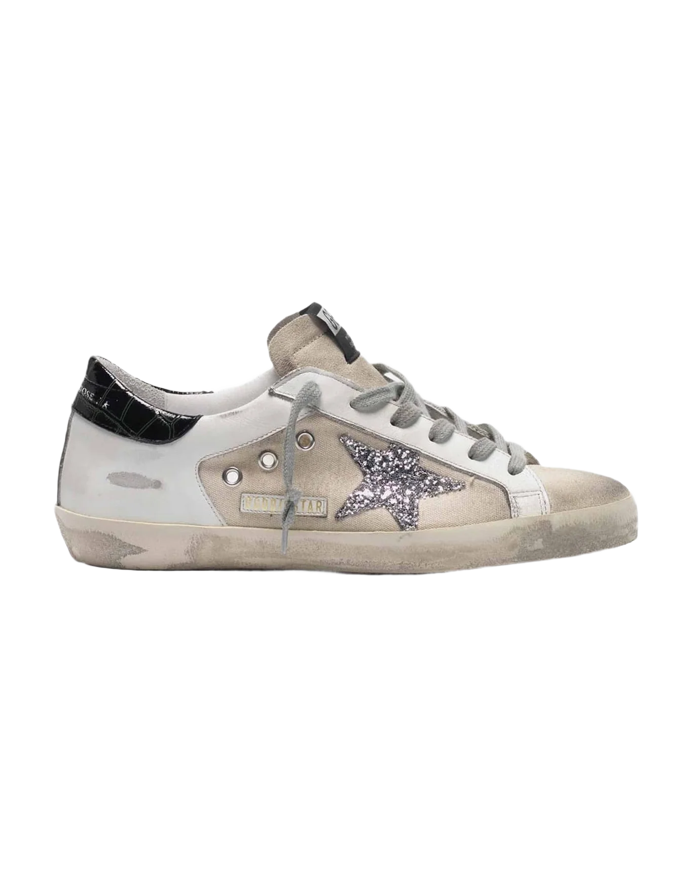 Women | Canvas Super-Star Sneakers Leather with Glittery Star - Image 6