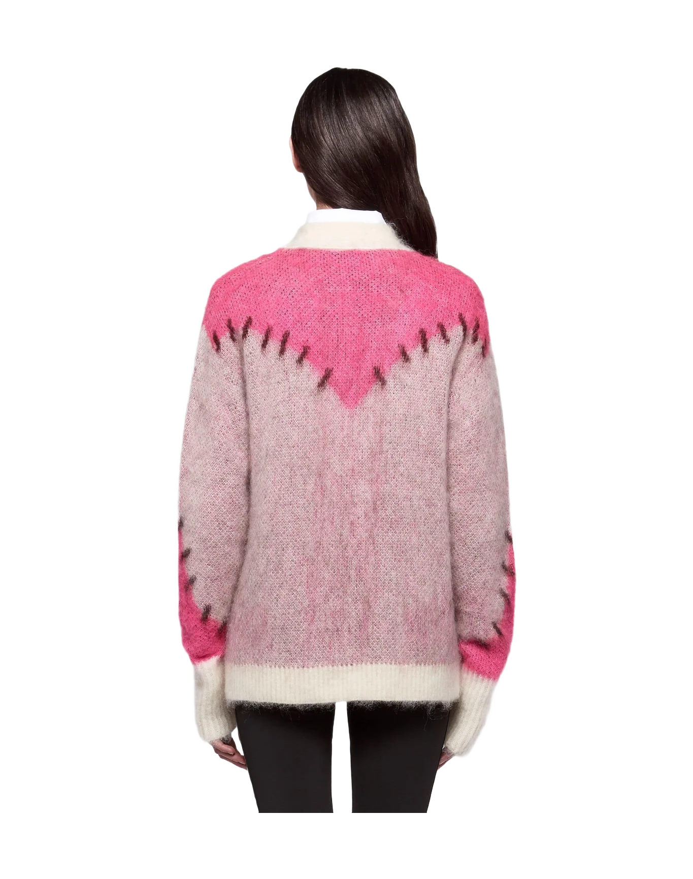 Women | Cardigan White & Pink - Image 3