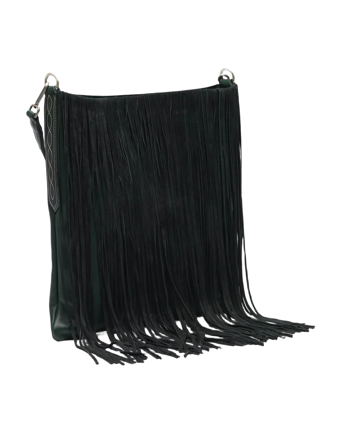 Women | Carry Over Hobo Bag Suede Leather with Fringe - Image 6