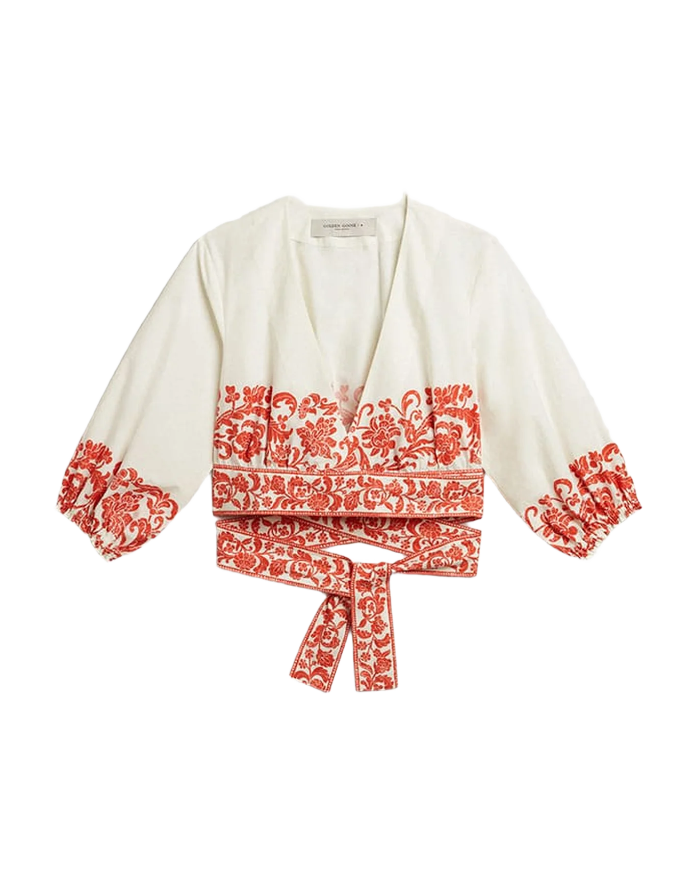 Women | Cotton Crop Top with Seasonal Print | White x Summer Fig - Image 5