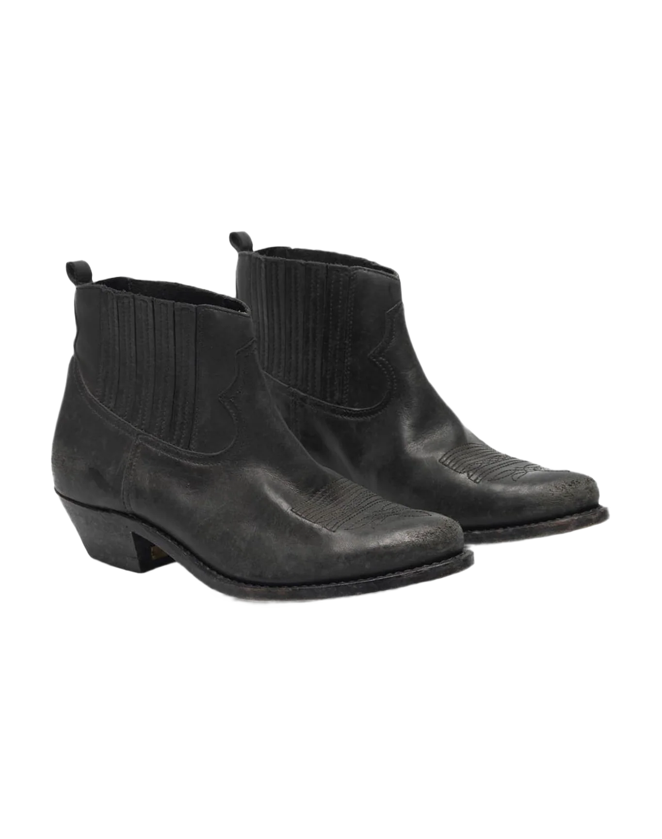 Women | Crosby Ankle Boots Leather with Cowboy-Style Decoration