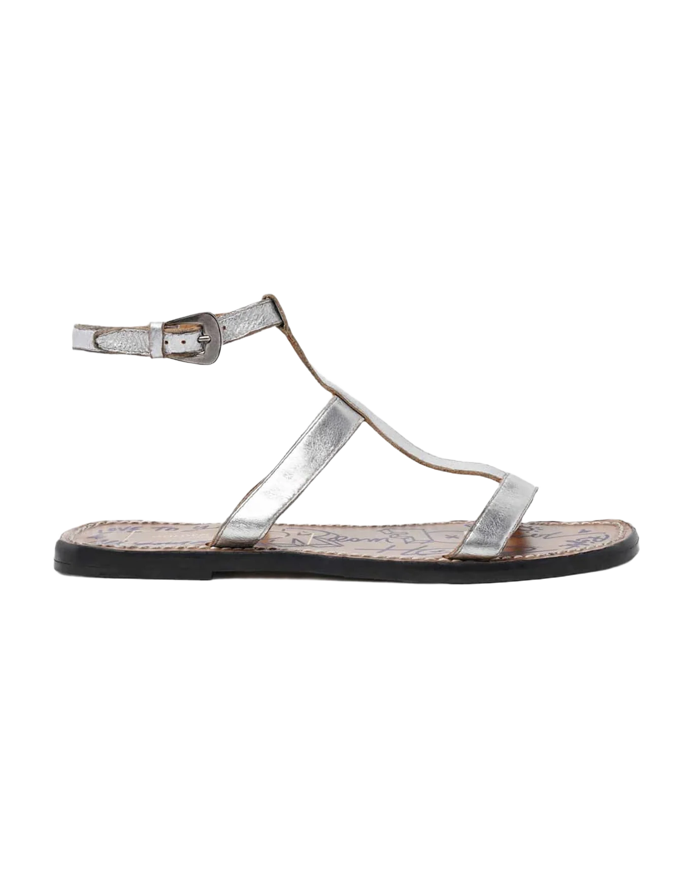 Women | Dakota Sandals Silver Leather - Image 6