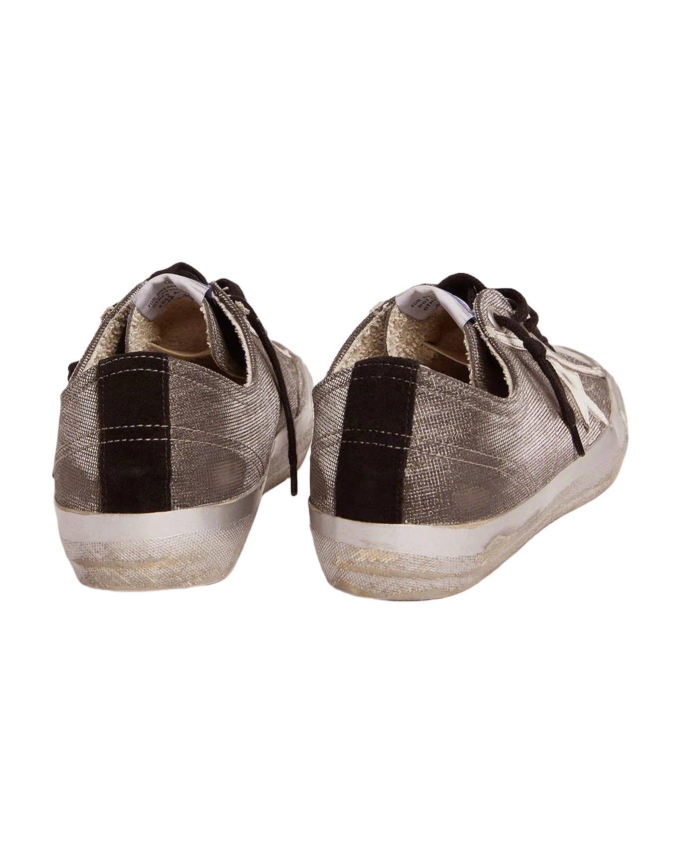 Women | Dark Gray V-Star Ltd Sneakers with Checkered Pattern & White Star | Dark Grey x White x Black - Image 2
