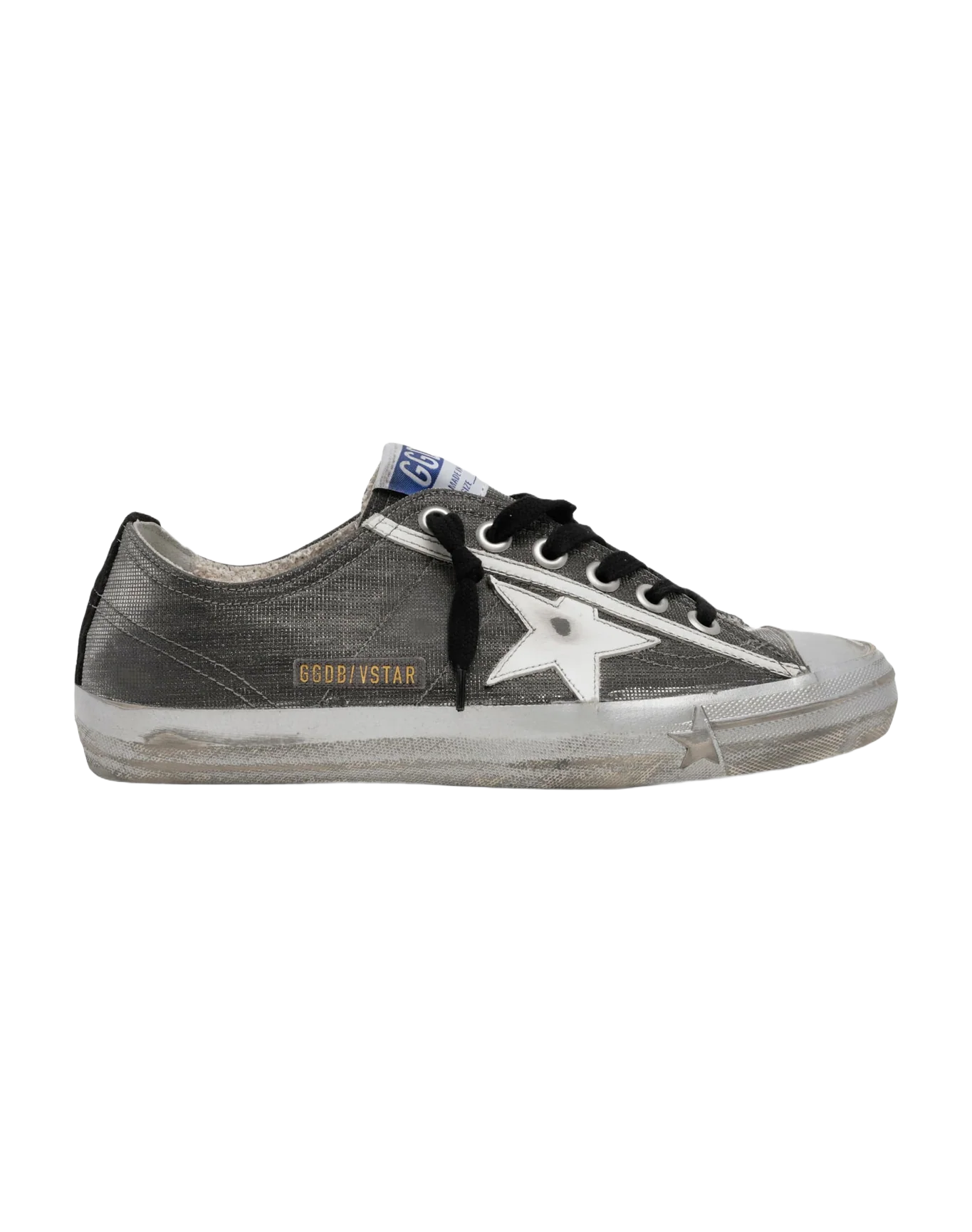 Women | Dark Gray V-Star Ltd Sneakers with Checkered Pattern & White Star | Dark Grey x White x Black - Image 3