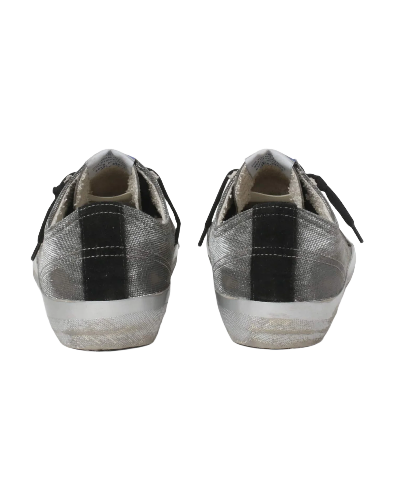 Women | Dark Gray V-Star Ltd Sneakers with Checkered Pattern & White Star | Dark Grey x White x Black - Image 4
