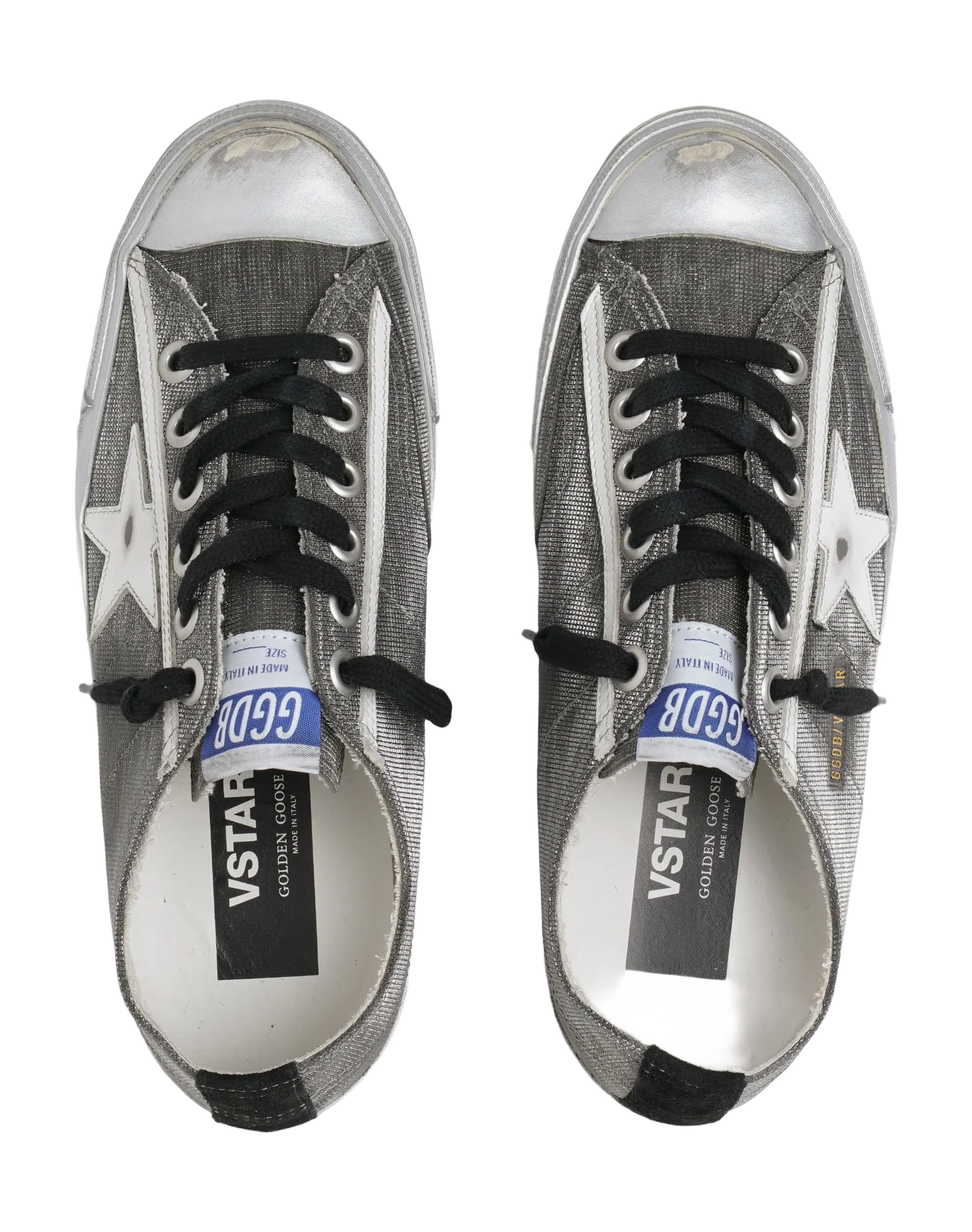 Women | Dark Gray V-Star Ltd Sneakers with Checkered Pattern & White Star | Dark Grey x White x Black - Image 8