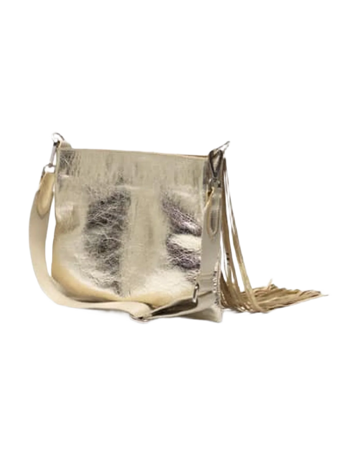 Women | Demi Hobo Bag Laminated Leather with Fringe