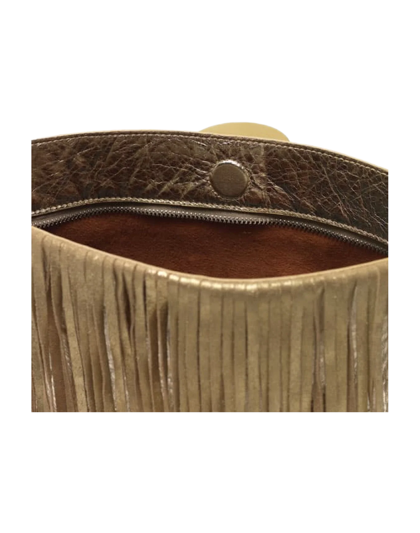Women | Demi Hobo Bag Laminated Leather with Fringe - Image 2