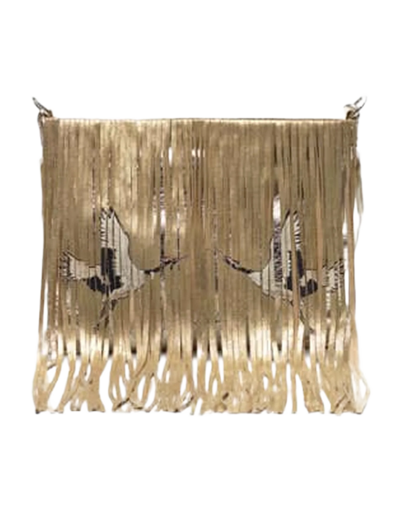 Women | Demi Hobo Bag Laminated Leather with Fringe - Image 3
