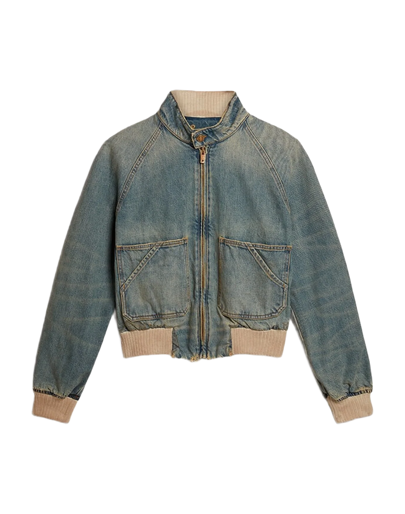 Women | Denim Bomber Jacket | Blue - Image 7