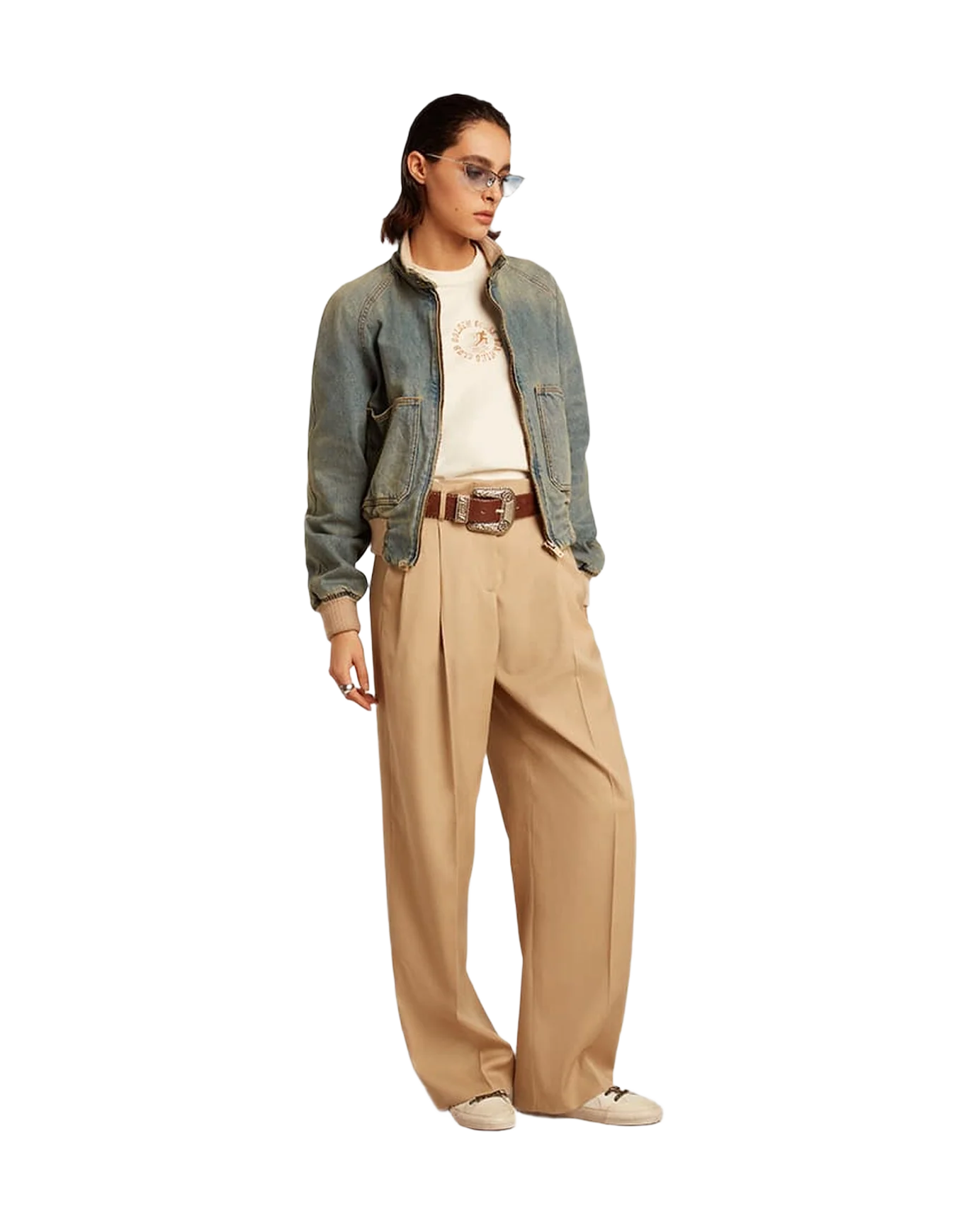 Women | Denim Bomber Jacket | Blue - Image 8