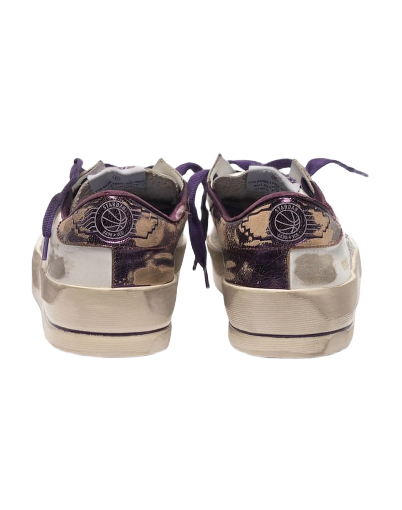 Women | Distressed White & Purple Stardan Ltd Sneakers - Image 2