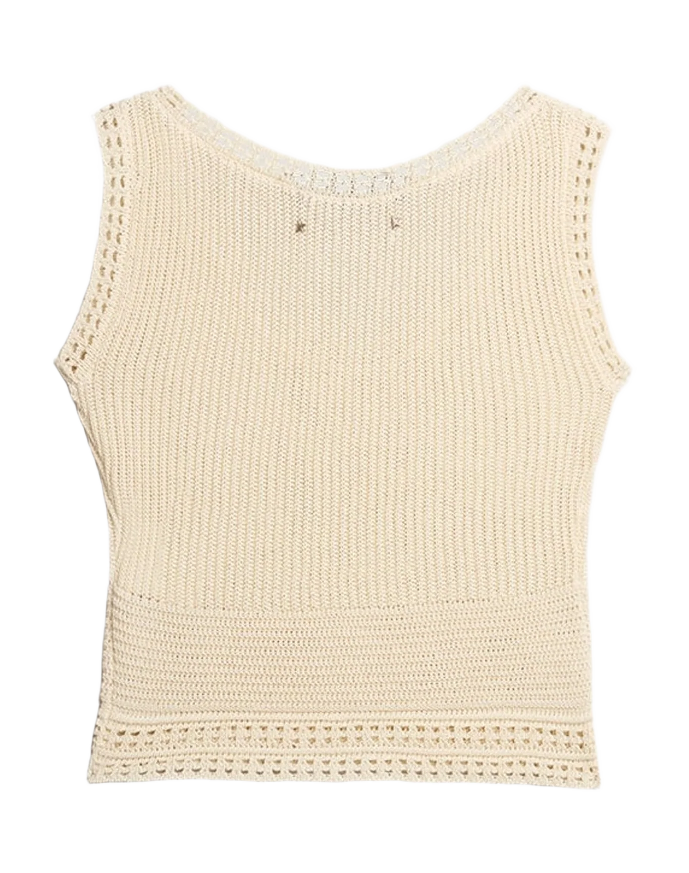 Women | Ecru-Colored Gilet | Ecru