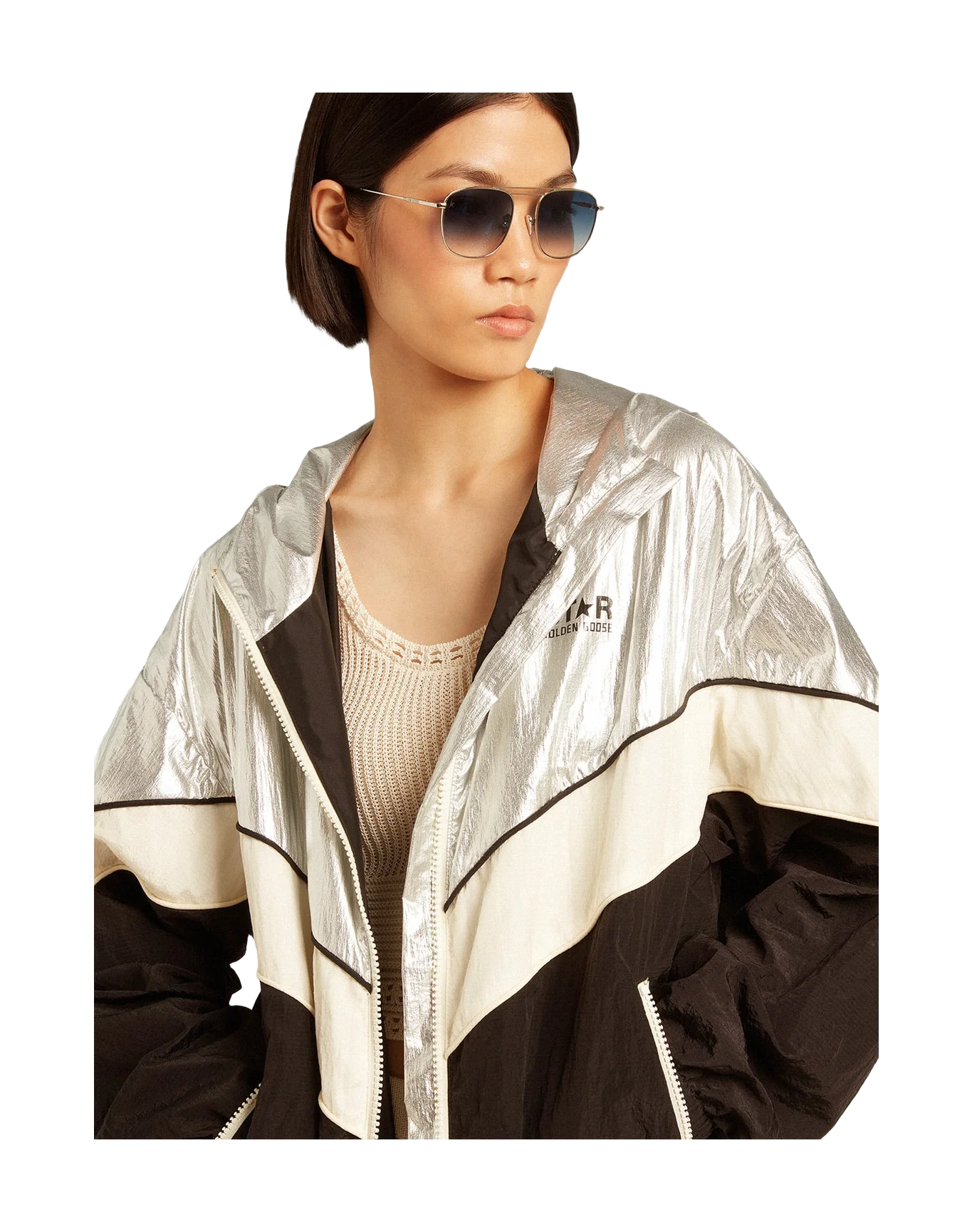 Women | Ecru-Colored Gilet | Ecru - Image 7
