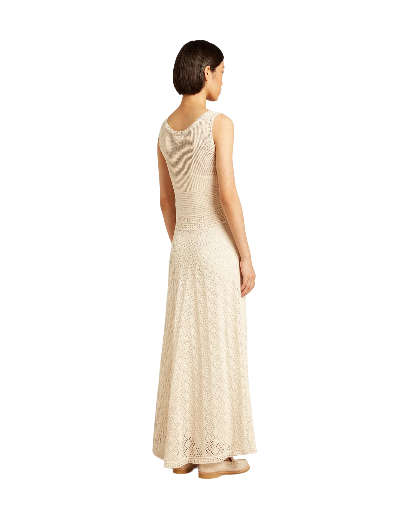 Women | Ecru-Colored Tank Dress | Ecru - Image 10