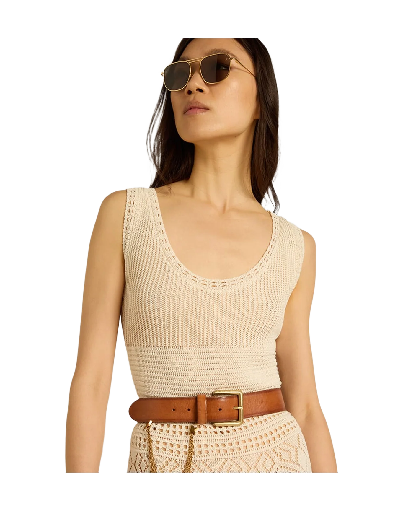 Women | Ecru-Colored Tank Dress | Ecru - Image 3
