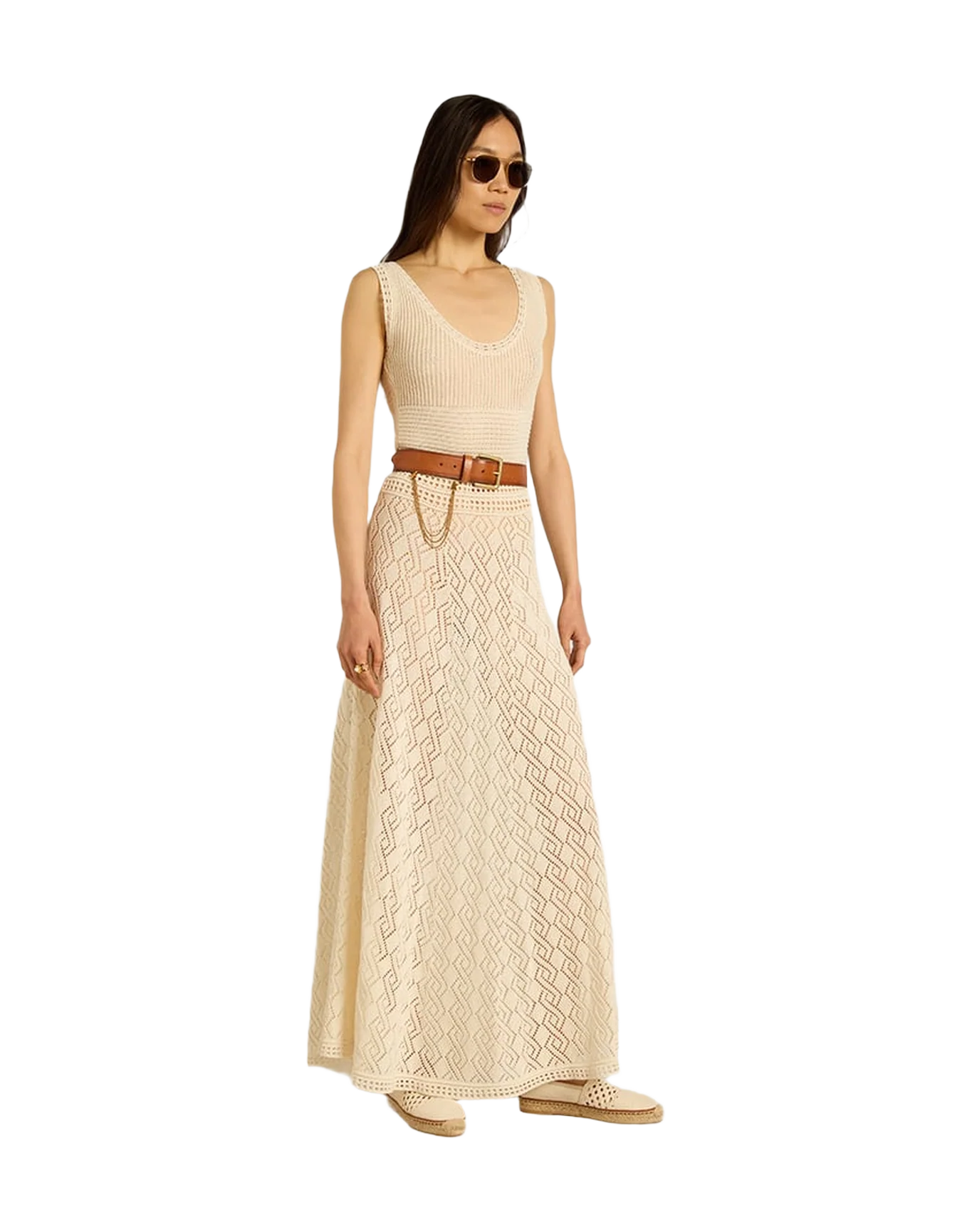 Women | Ecru-Colored Tank Dress | Ecru - Image 7