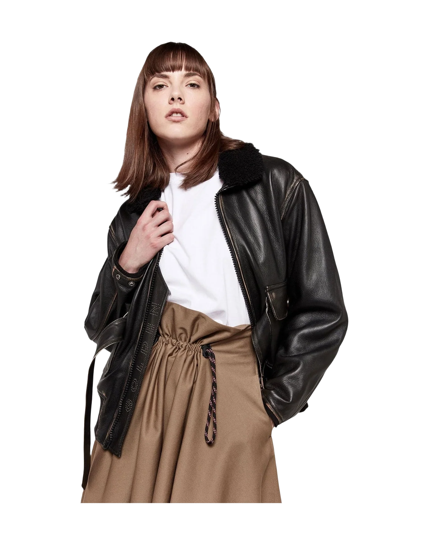 Women | Erika Bomber Jacket Vintage-Look Nappa Leather