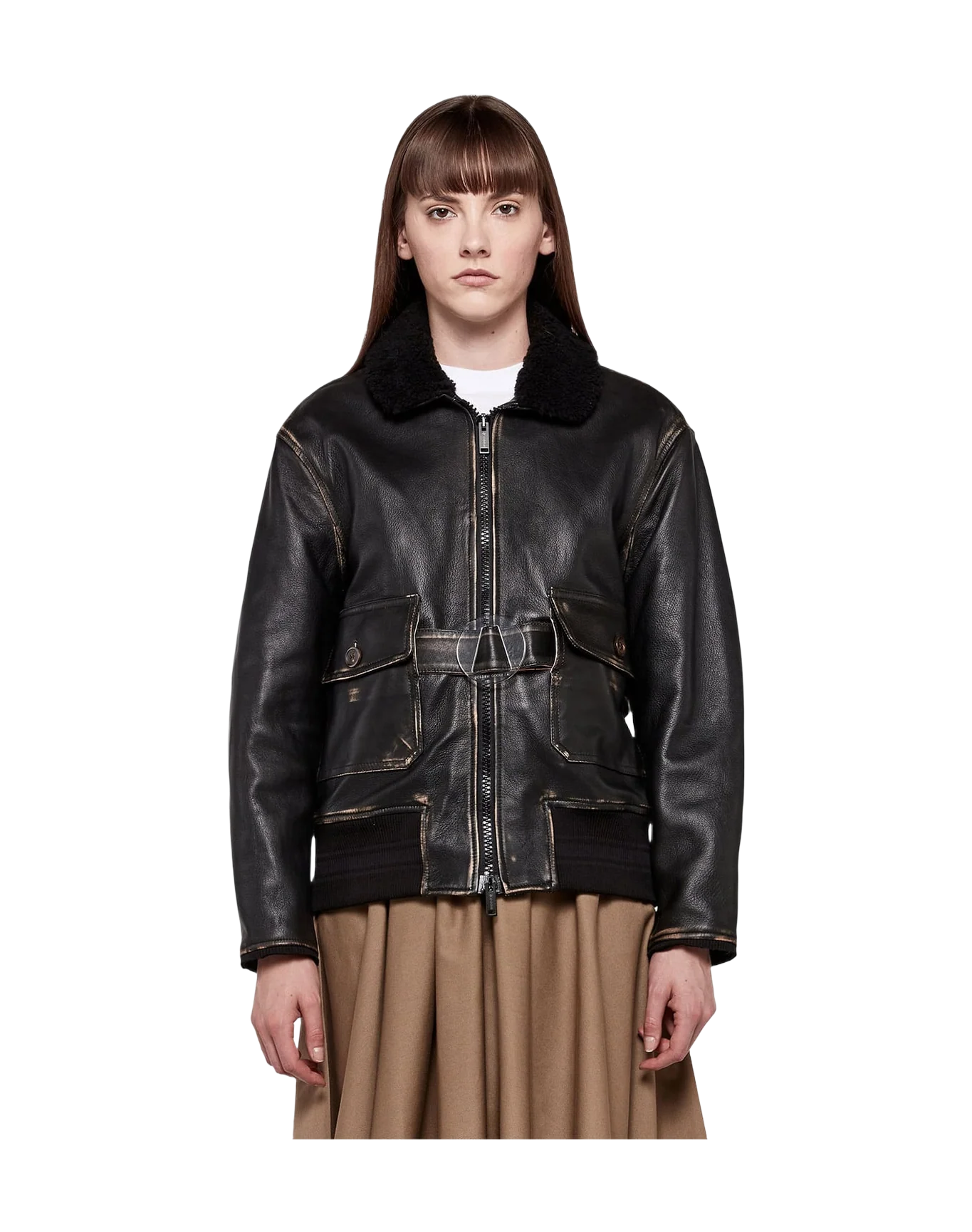 Women | Erika Bomber Jacket Vintage-Look Nappa Leather - Image 2
