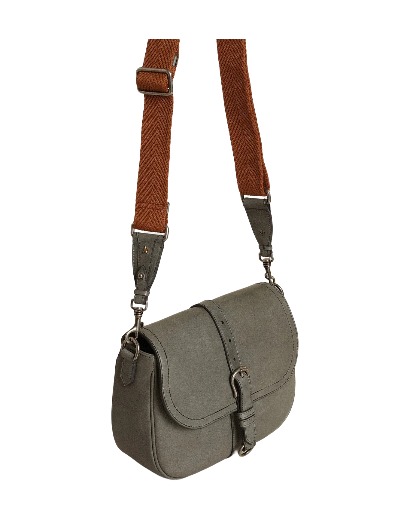 Women | Francis Bag Medium Stone Gray Leather | Stone Grey - Image 8