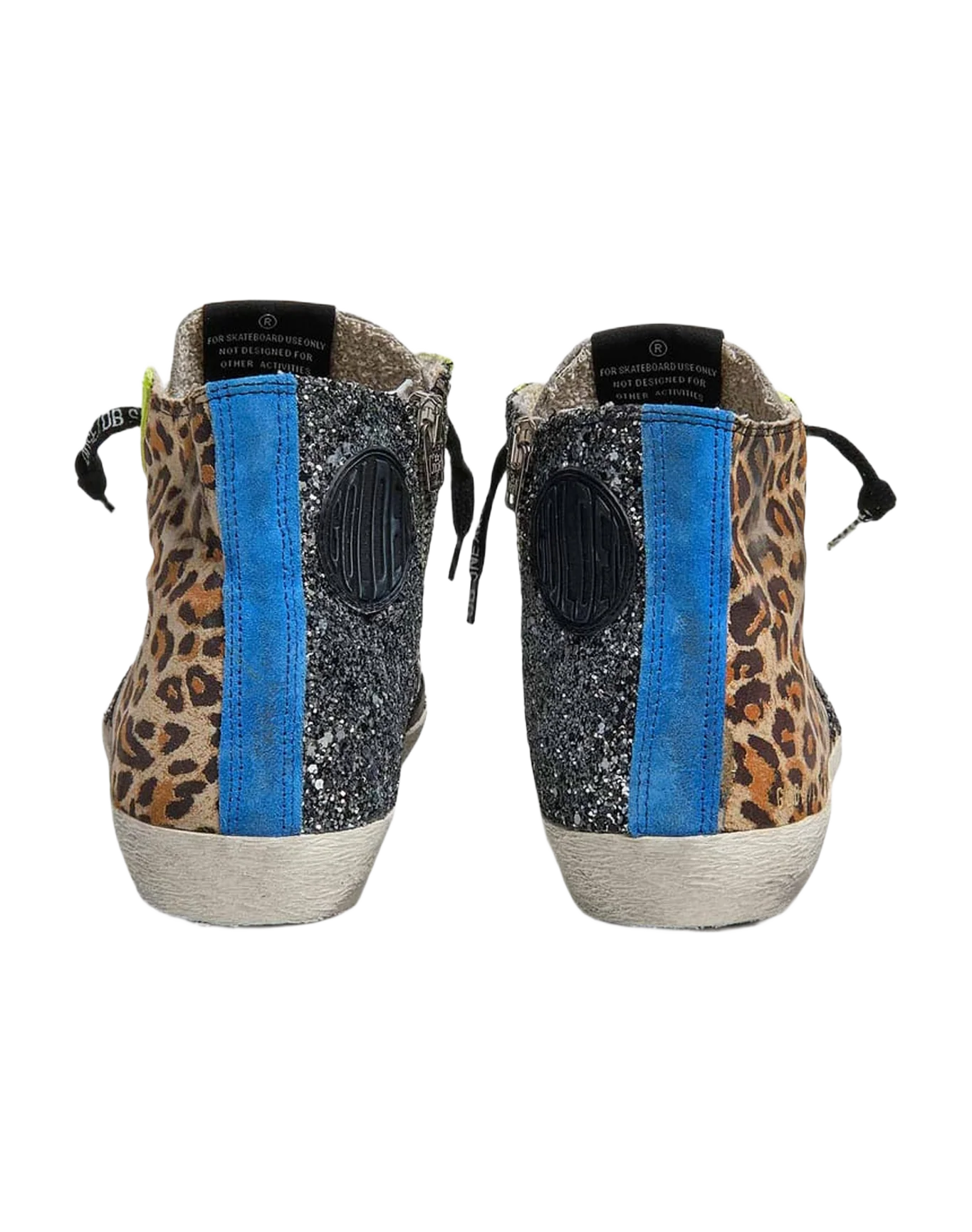 Women | Francy Lab Limited Edition Sneakers with Glitter & Leopard Print - Image 2