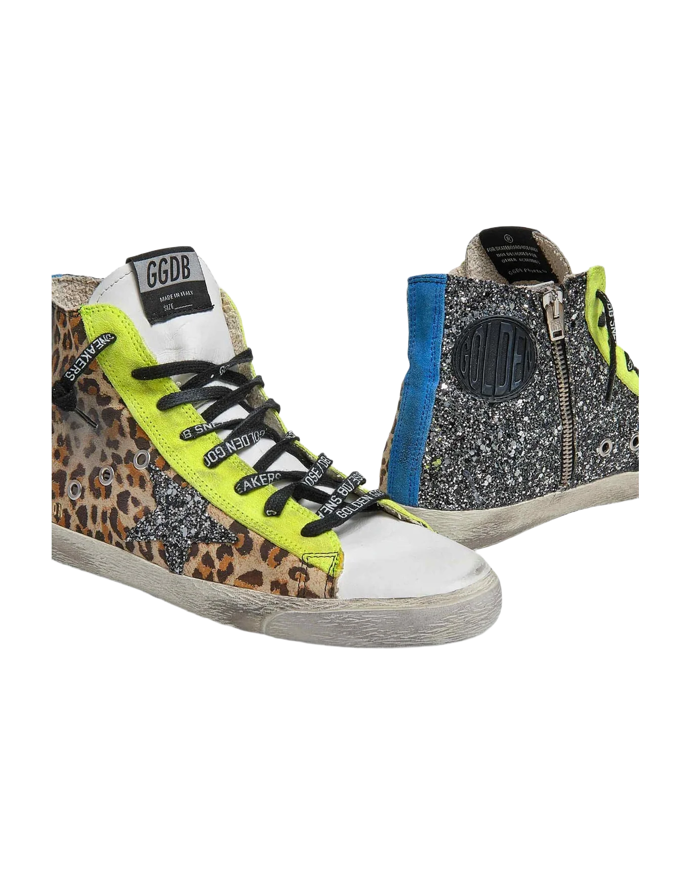 Women | Francy Lab Limited Edition Sneakers with Glitter & Leopard Print - Image 3