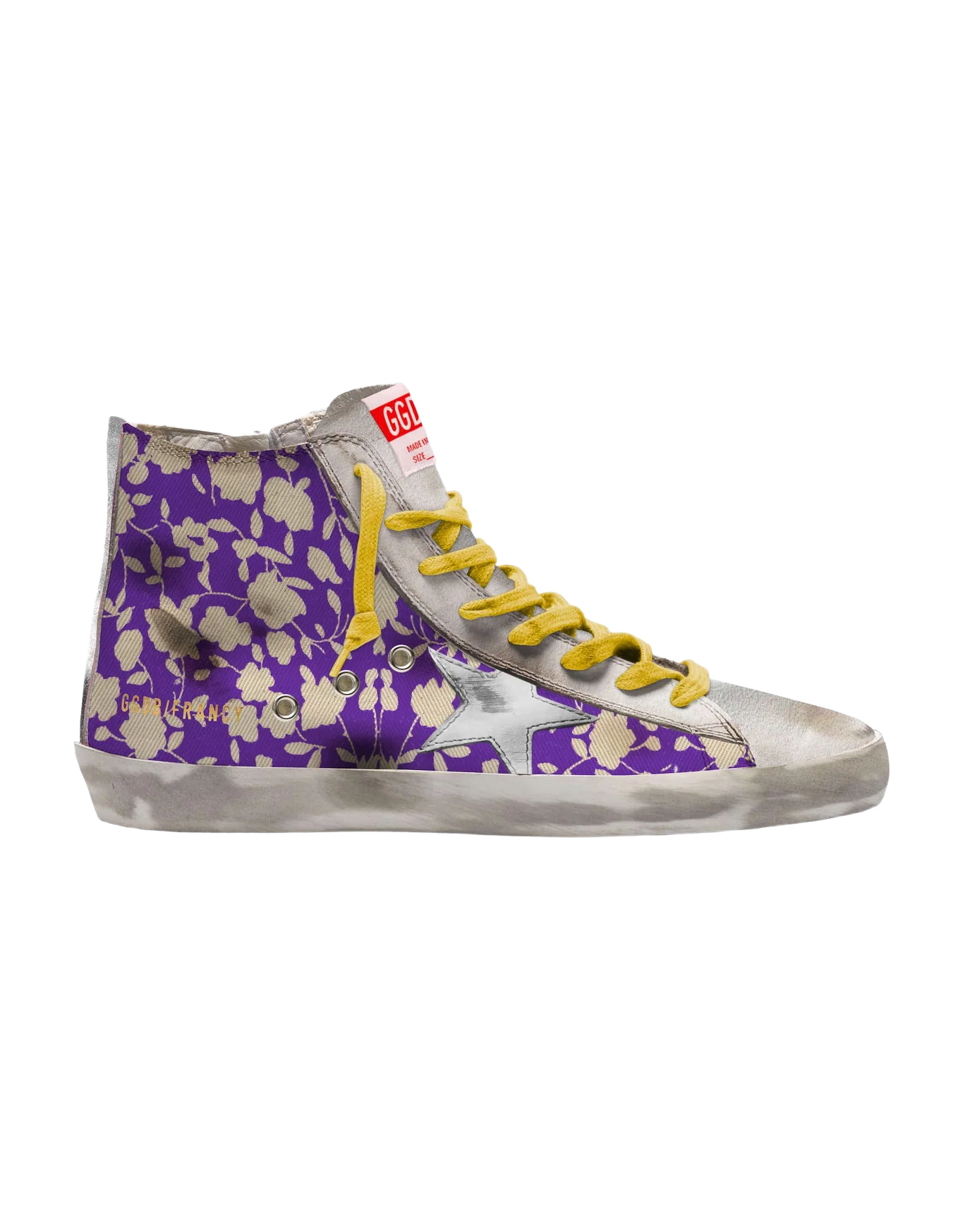 Women | Francy Ltd Sneakers Canvas with Floral Pattern | White Purple Flowers x White - Image 2
