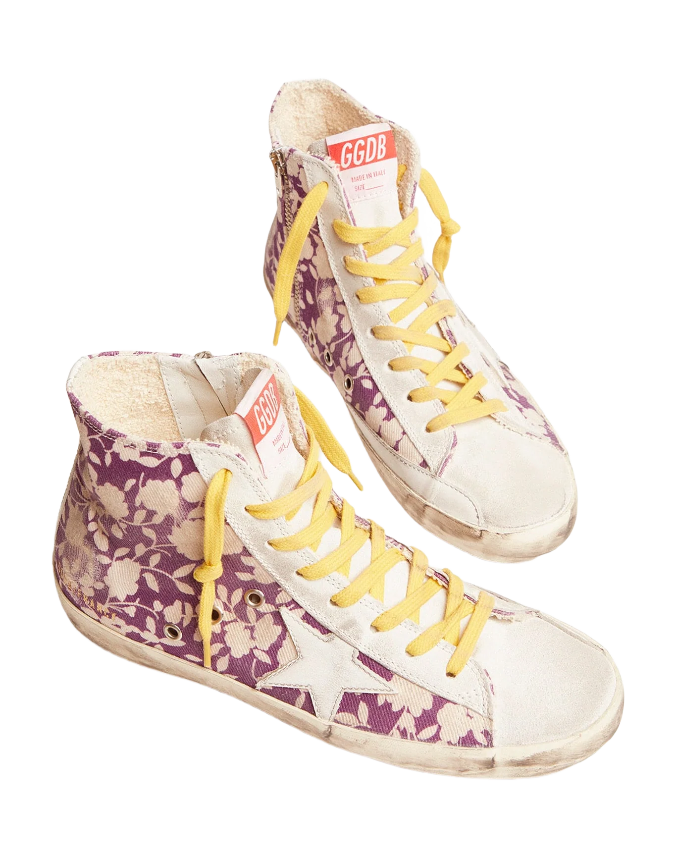 Women | Francy Ltd Sneakers Canvas with Floral Pattern | White Purple Flowers x White - Image 3