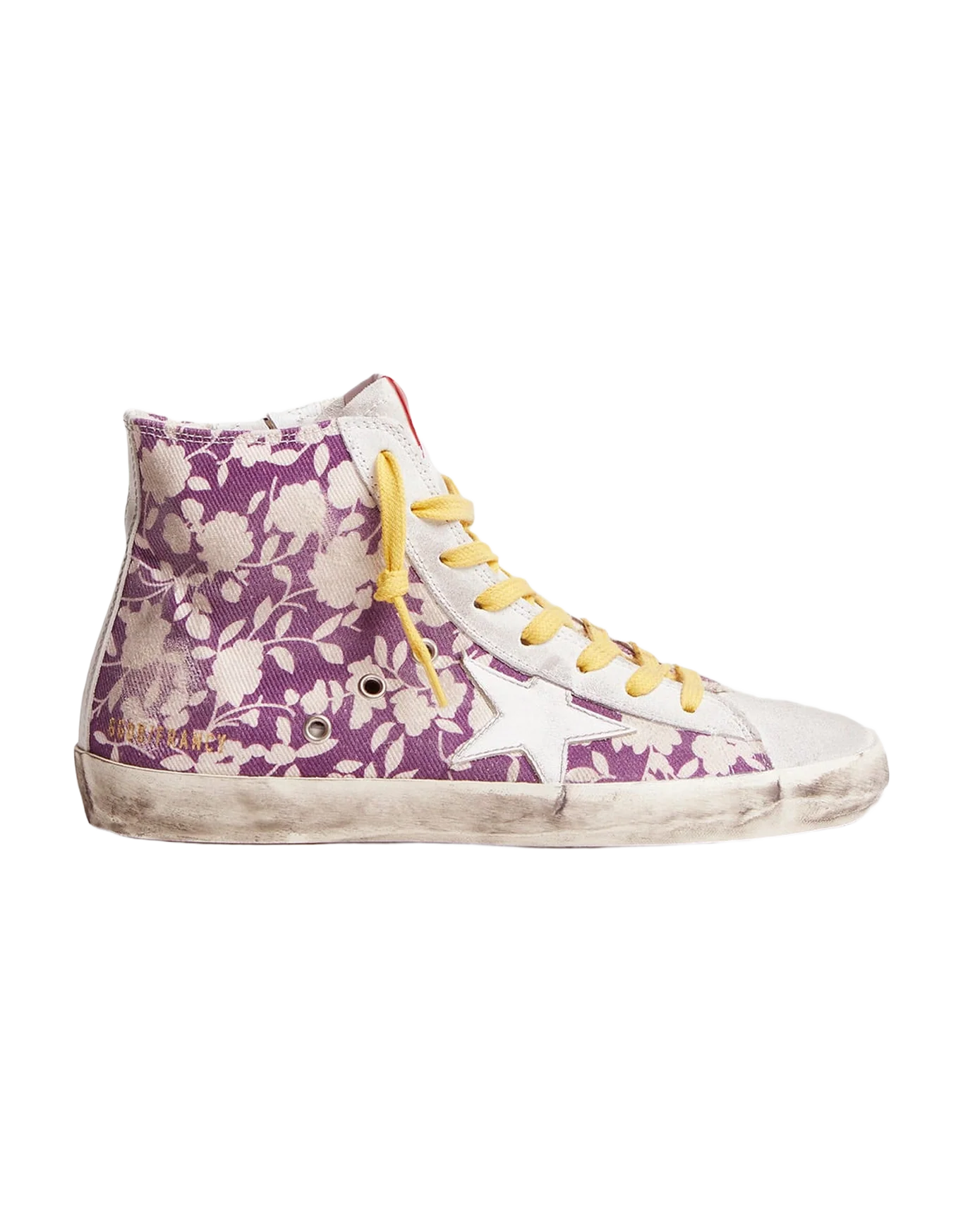 Women | Francy Ltd Sneakers Canvas with Floral Pattern | White Purple Flowers x White - Image 4