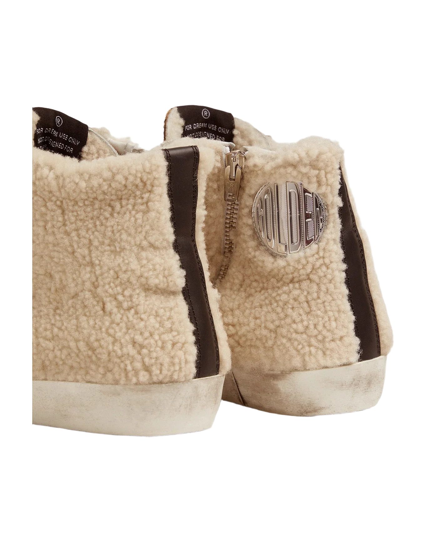 Women | Francy Sneakers Made Of Shearling & Pony Skin with A Leopard Print | Beige x Beige Brown Leo x Black - Image 4