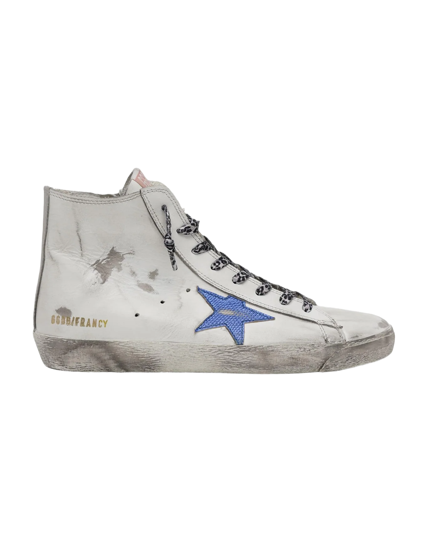 Women | Francy Sneakers White Leather with Light Blue Star | White x Bluette x Silver - Image 2
