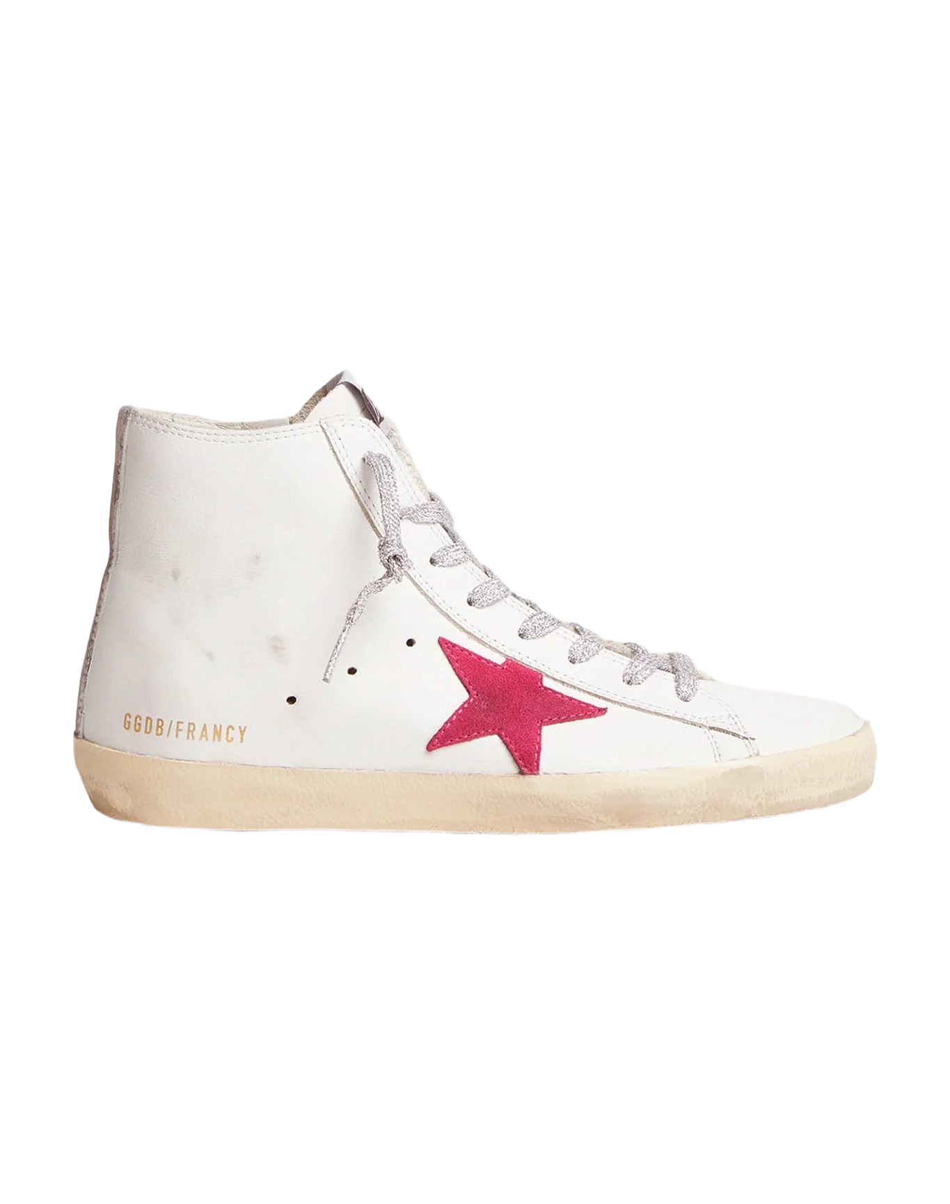 Women | Francy Sneakers with Red Star & Camouflage Insert | White x Black Camouflage x Orchid Pink - Image 3