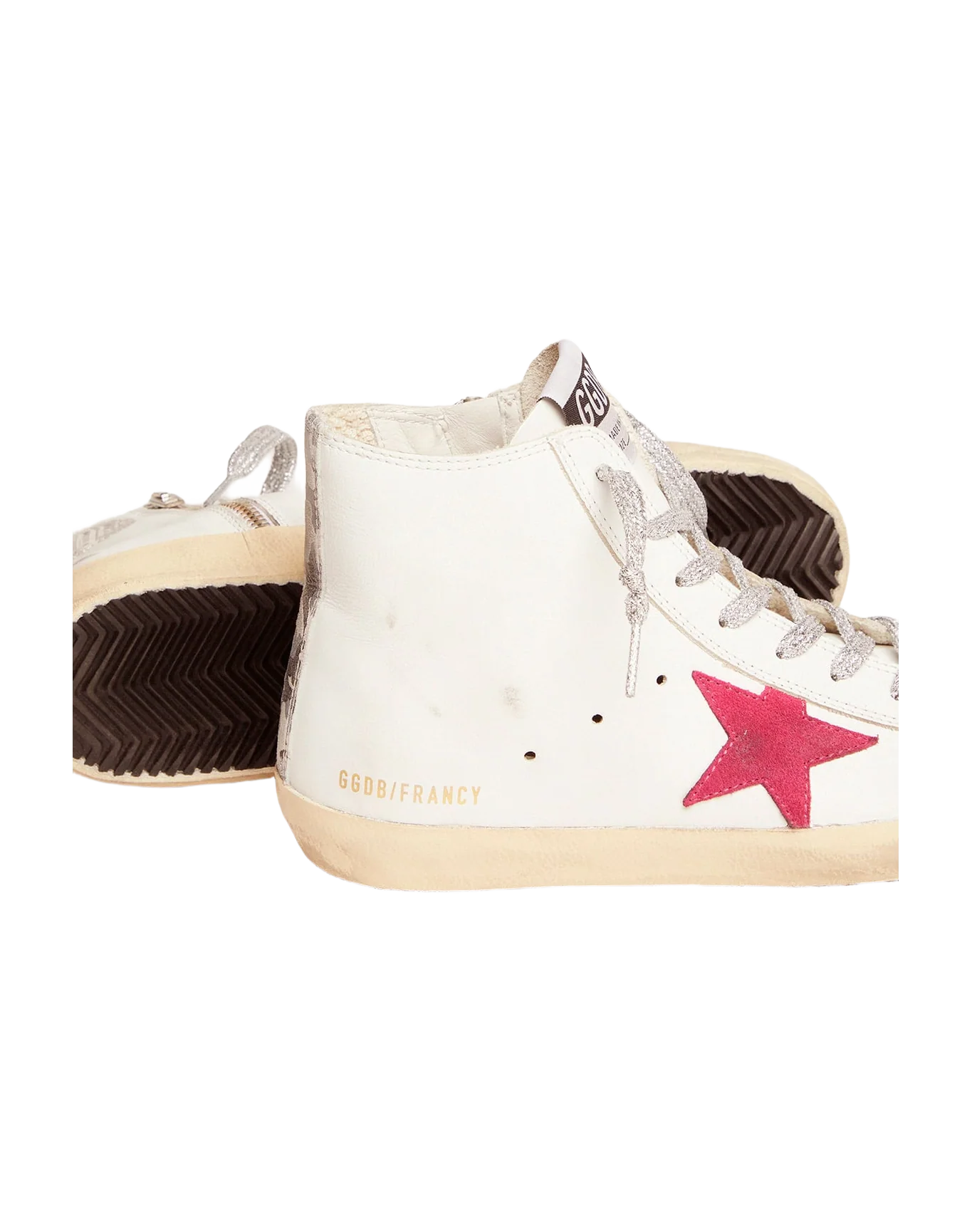 Women | Francy Sneakers with Red Star & Camouflage Insert | White x Black Camouflage x Orchid Pink - Image 5