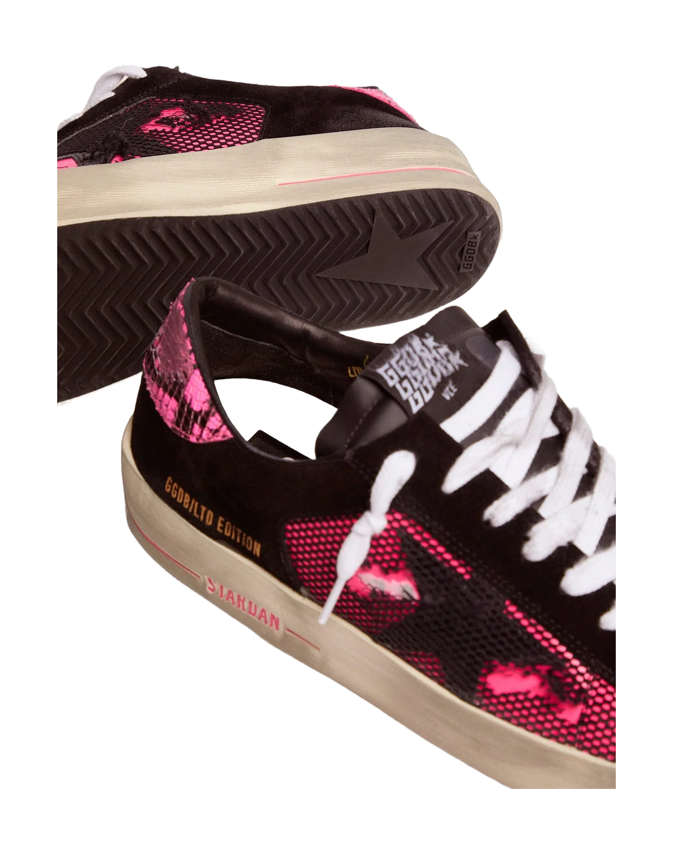 Women | Fuchsia & Black Limited Edition Lab Stardan Sneakers | Black x Pink Fluo - Image 2