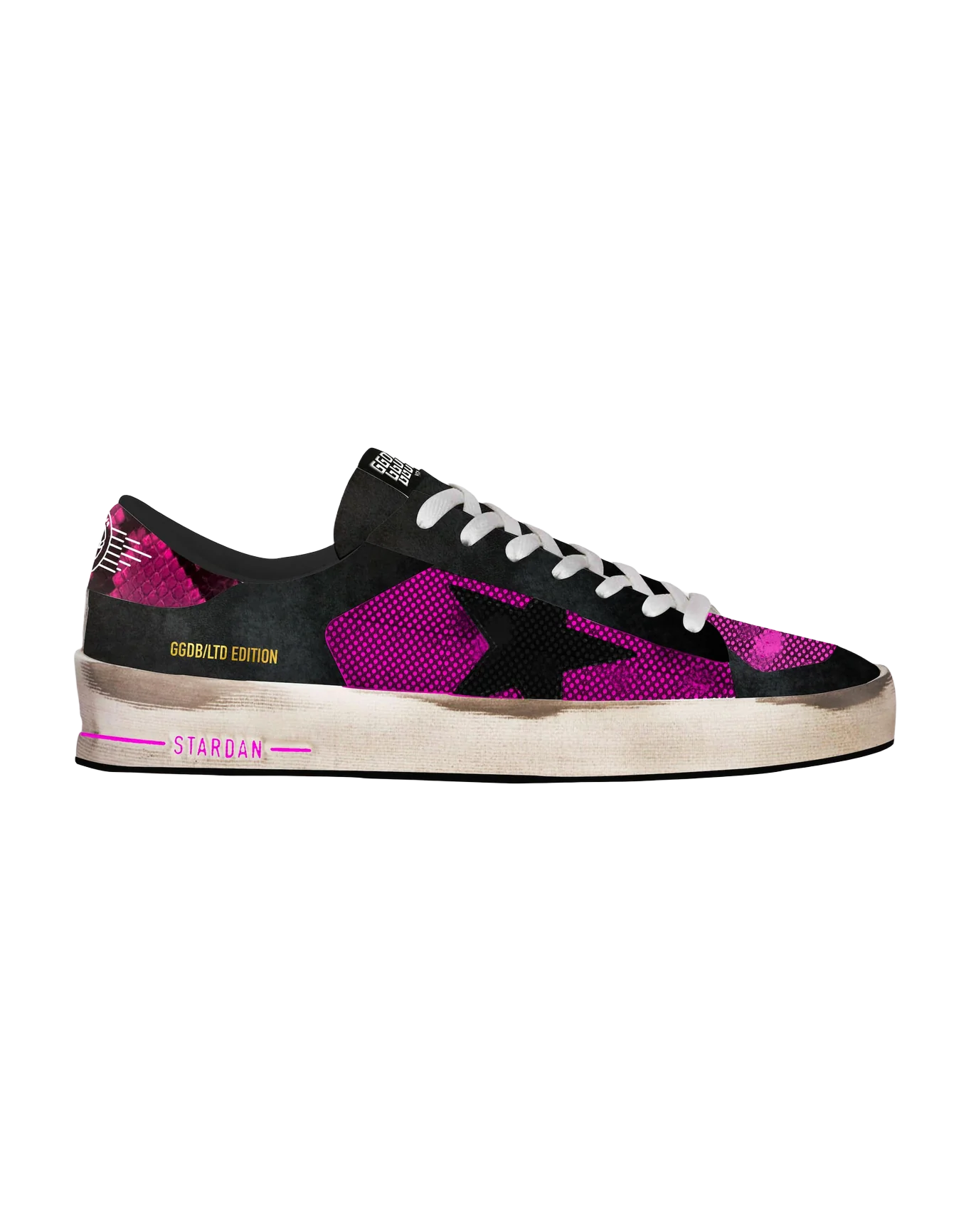 Women | Fuchsia & Black Limited Edition Lab Stardan Sneakers | Black x Pink Fluo - Image 5