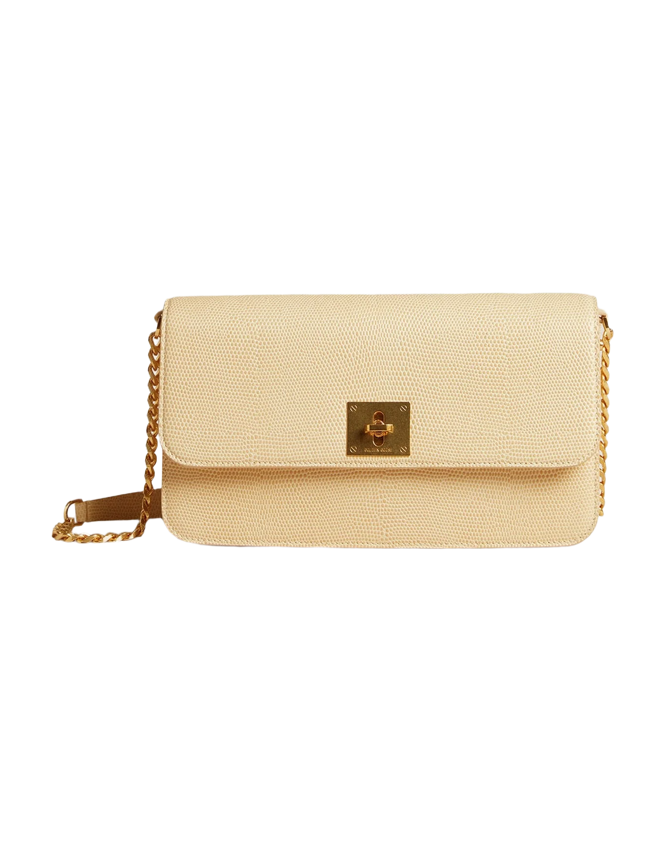 Women | Gioia Bag Vanilla-Colored Sheepskin Leather with Gold Details | Vanilla - Image 11
