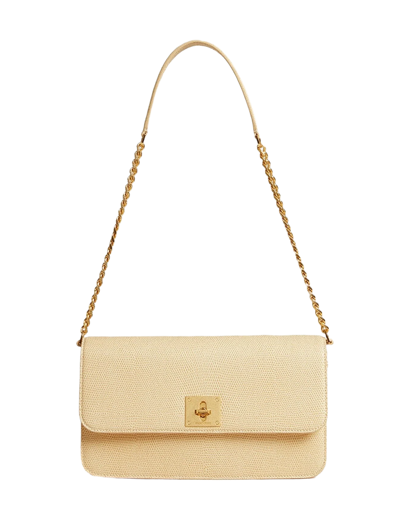Women | Gioia Bag Vanilla-Colored Sheepskin Leather with Gold Details | Vanilla - Image 13