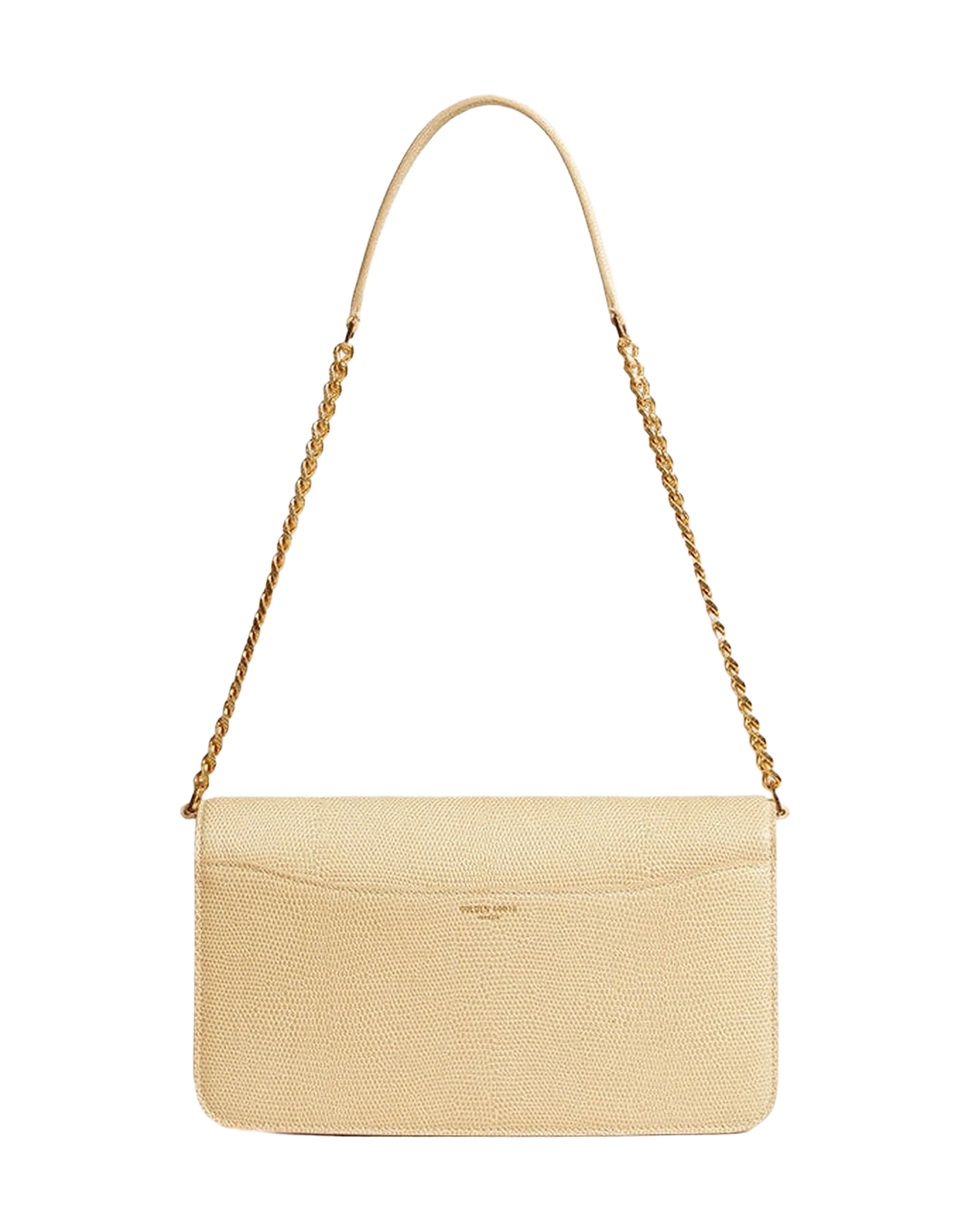 Women | Gioia Bag Vanilla-Colored Sheepskin Leather with Gold Details | Vanilla - Image 14
