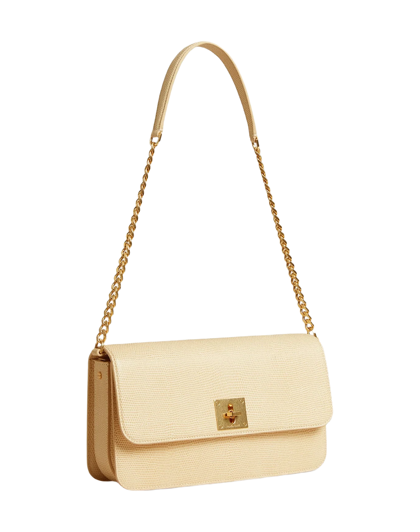Women | Gioia Bag Vanilla-Colored Sheepskin Leather with Gold Details | Vanilla - Image 5